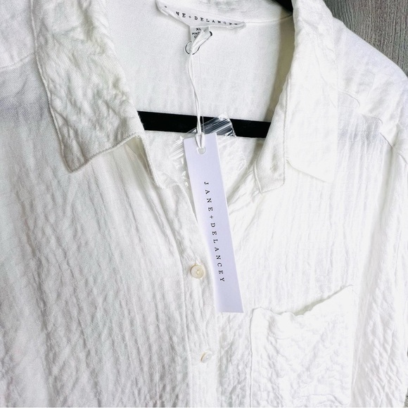 Jane + Delancey White Textured Long Sleeve Blouse - Picture 4 of 7